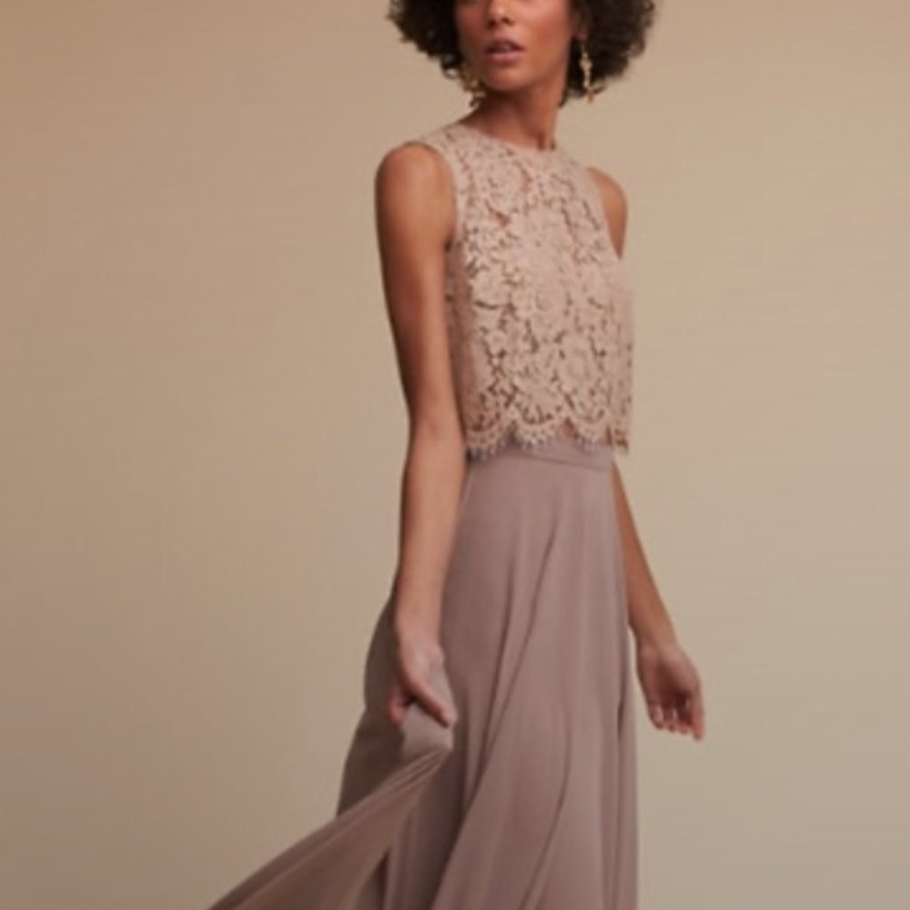 BHLDN Jenny Yoo Cleo Lace Top and Louise Skirt